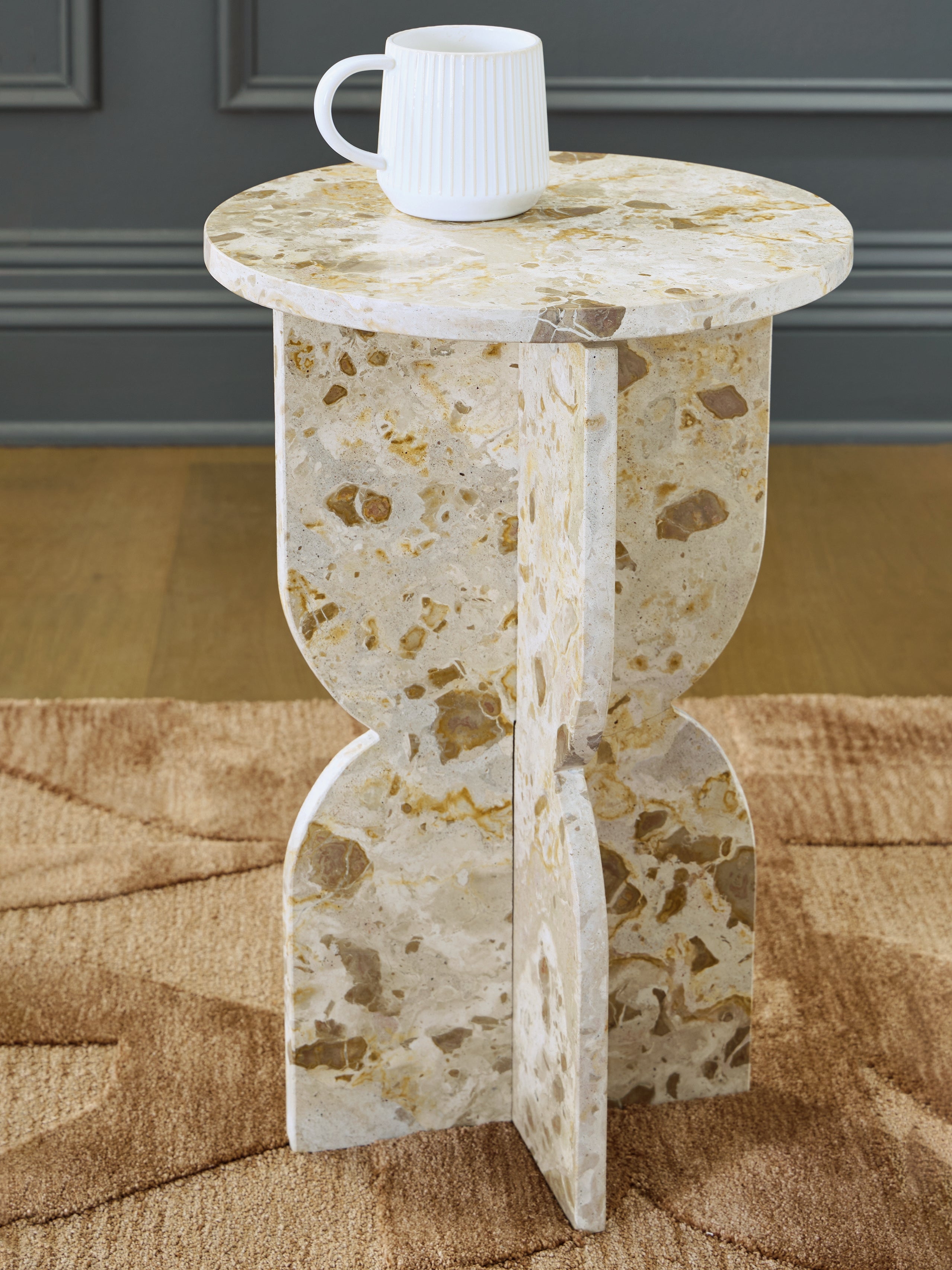 Bay Furniture Gallery - Ashley Furniture - Treygan Accent Table - Accent Table / Beige - A4000647