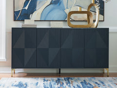 Bay Furniture Gallery - Ashley Furniture - Loirwick Accent Cabinet - Accent Cabinet / Dark Blue - A4000677