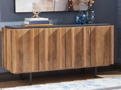 Bay Furniture Gallery - Ashley Furniture - Quintavious Accent Cabinet - Accent Cabinet / Brown/Charcoal - A4000685