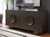 Bay Furniture Gallery - Ashley Furniture - Veeda Accent Cabinet - Accent Cabinet / Dark Brown - A4000703