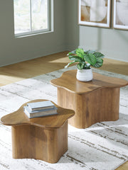 Bay Furniture Gallery - Ashley Furniture - Abeford Accent Coffee Table (Set of 2) - Accent Cocktail TBL Set (Set of 2) / Brown - A4000711