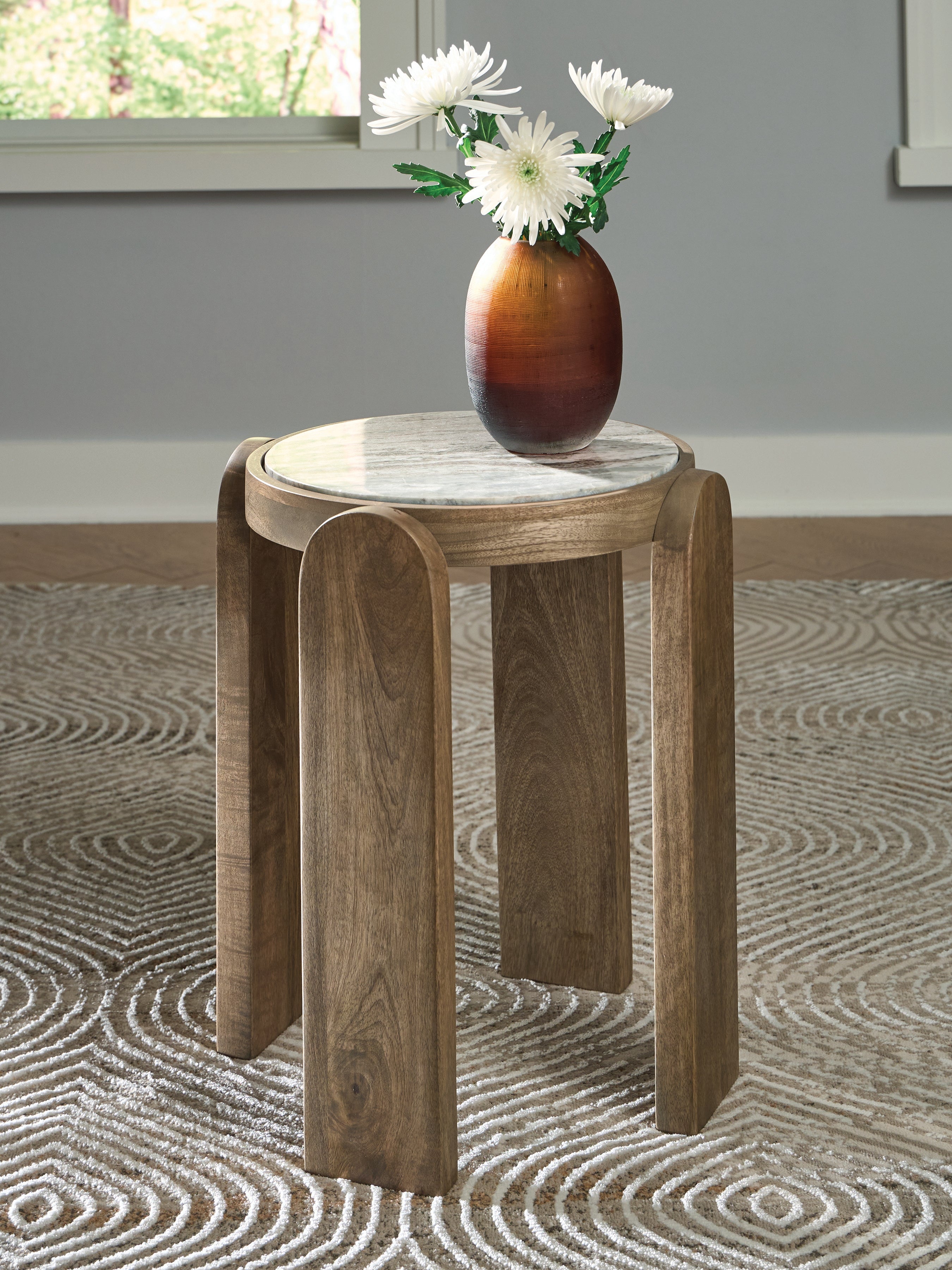 Bay Furniture Gallery - Ashley Furniture - Gavrilley Accent Table - Accent Table / Gray/White/Brown - A4000722