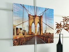 Bay Furniture Gallery - Ashley Furniture - Shayward Wall Decor - Wall Art / Blue/Amber - A8000435