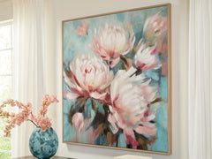 Bay Furniture Gallery - Ashley Furniture - Parryville Wall Decor - Wall Art / Aqua/Pink - A8000440