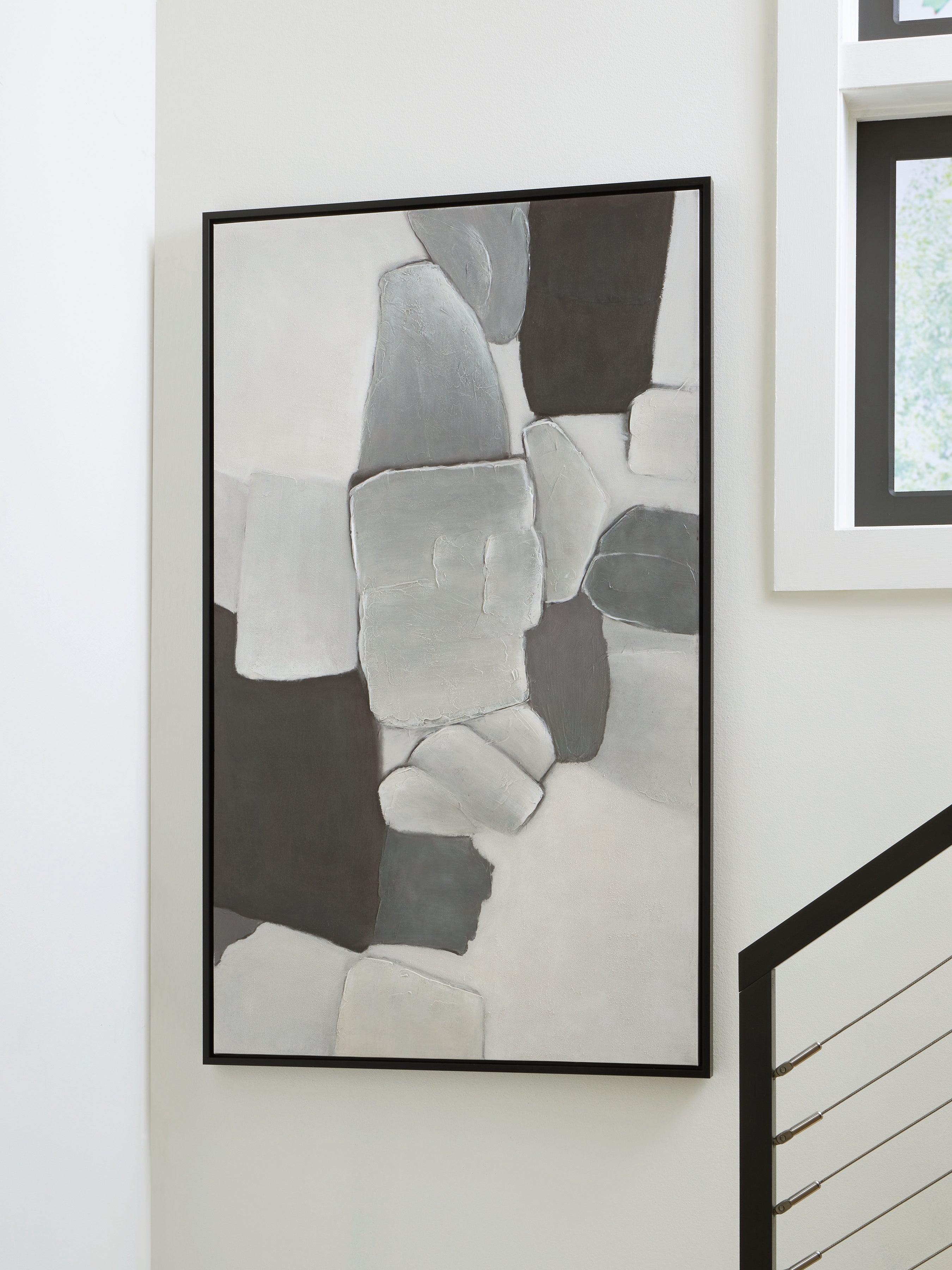 Bay Furniture Gallery - Ashley Furniture - Adilson Wall Decor - Wall Art / White/Gray/Black - A8000463