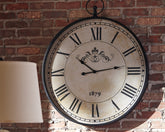 Bay Furniture Gallery - Ashley Furniture - Augustina Wall Decor - Wall Clock / Antique Black - A8010110