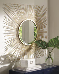 Bay Furniture Gallery - Ashley Furniture - Elspeth Mirror - Accent Mirror / Gold Finish - A8010124