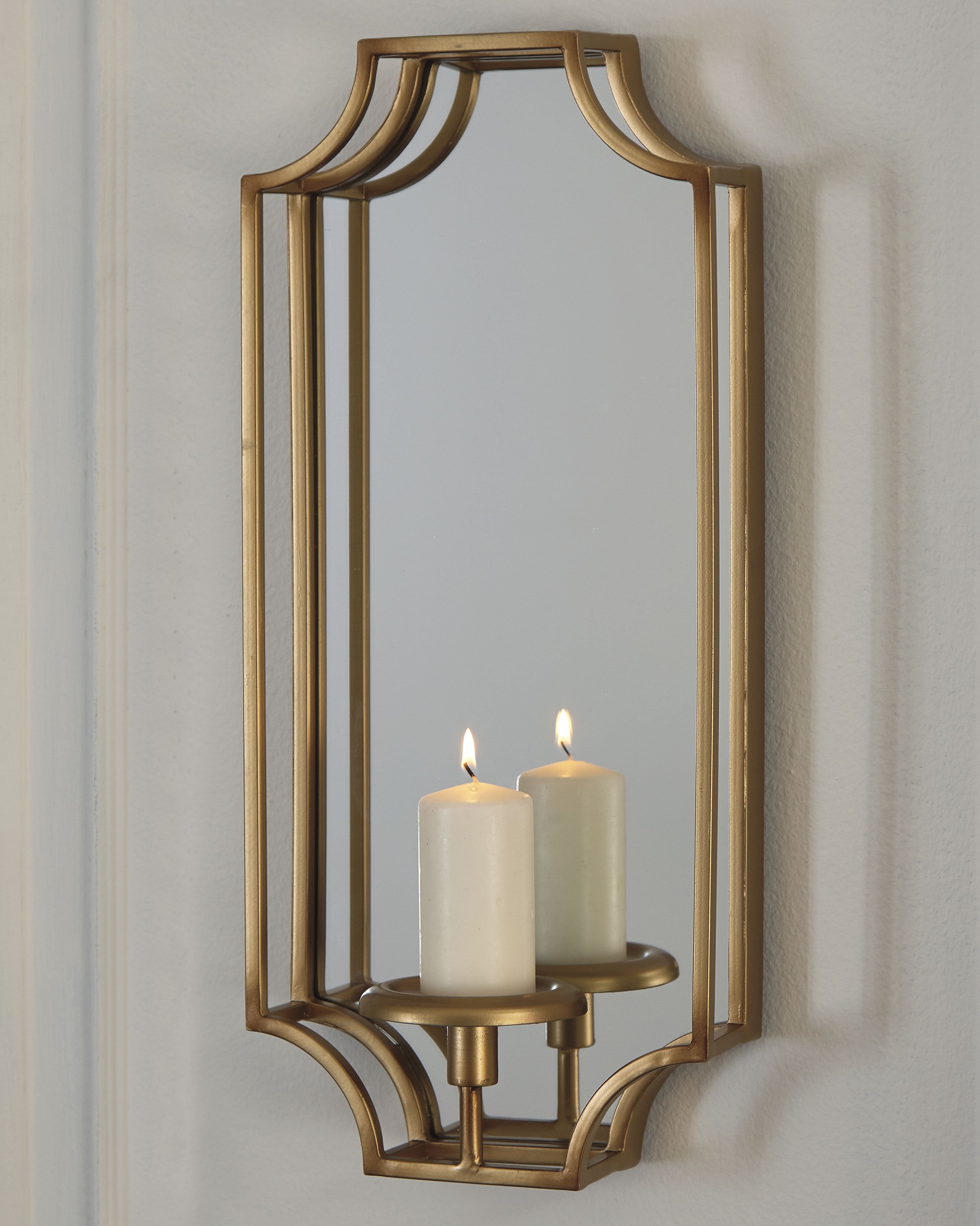 Bay Furniture Gallery - Ashley Furniture - Dumi Wall Decor - Wall Sconce / Gold Finish - A8010153