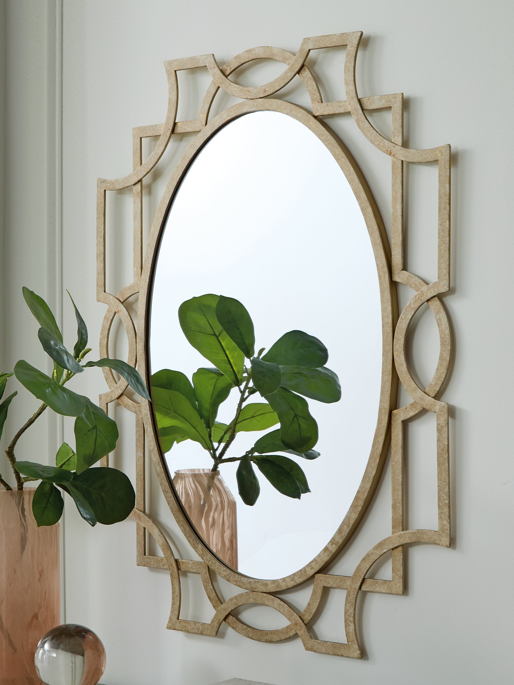 Bay Furniture Gallery - Ashley Furniture - Fulkmore Mirror - Accent Mirror / Antique Gold Finish - A8010350