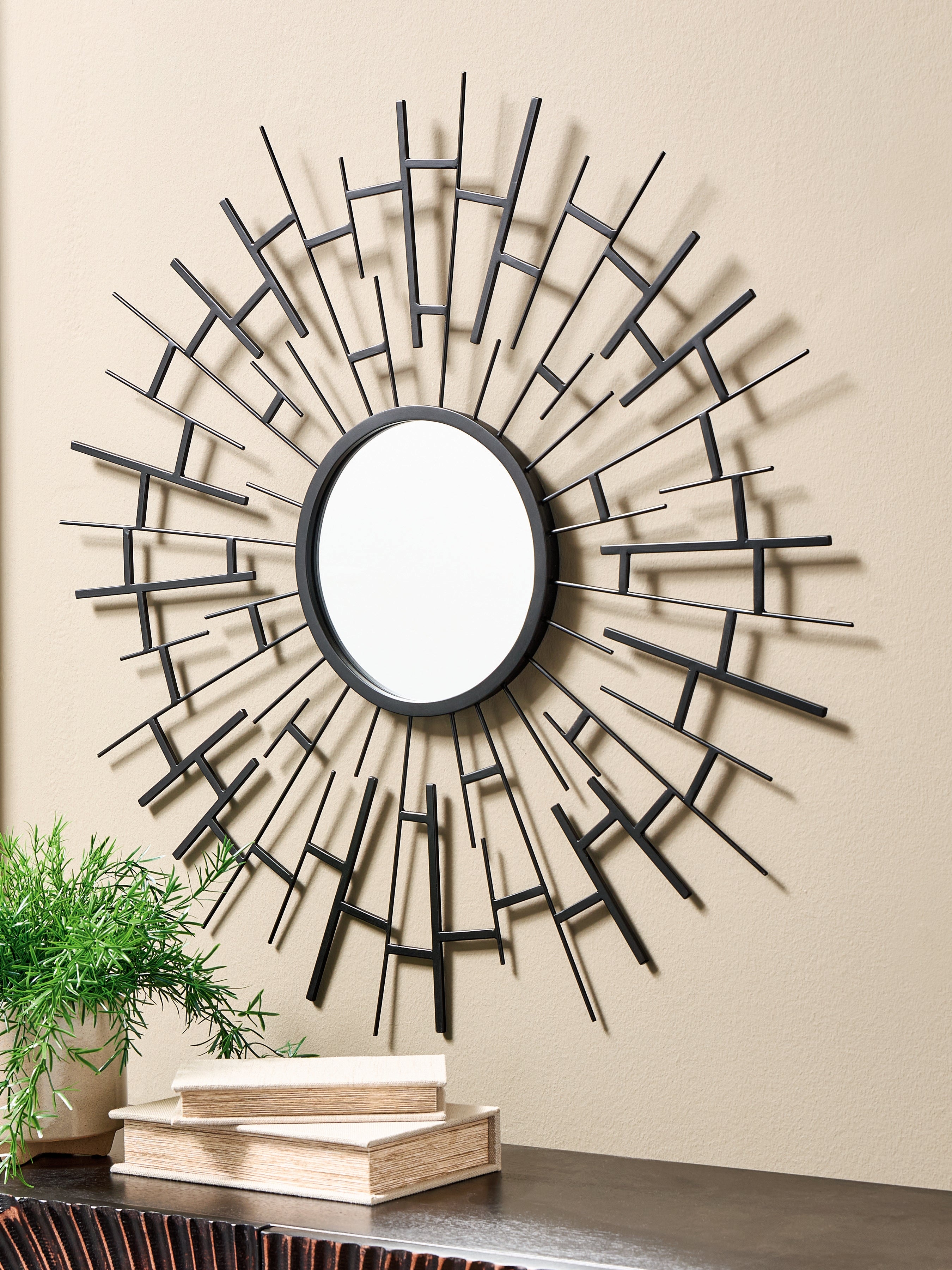 Bay Furniture Gallery - Ashley Furniture - Garrenworth Mirror - Accent Mirror / Black - A8010391