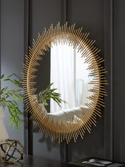 Bay Furniture Gallery - Ashley Furniture - Wainport Mirror - Accent Mirror / Gold Finish - A8010405