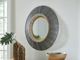 Bay Furniture Gallery - Ashley Furniture - Dallmen Mirror - Accent Mirror / Black/Gold Finish - A8010407