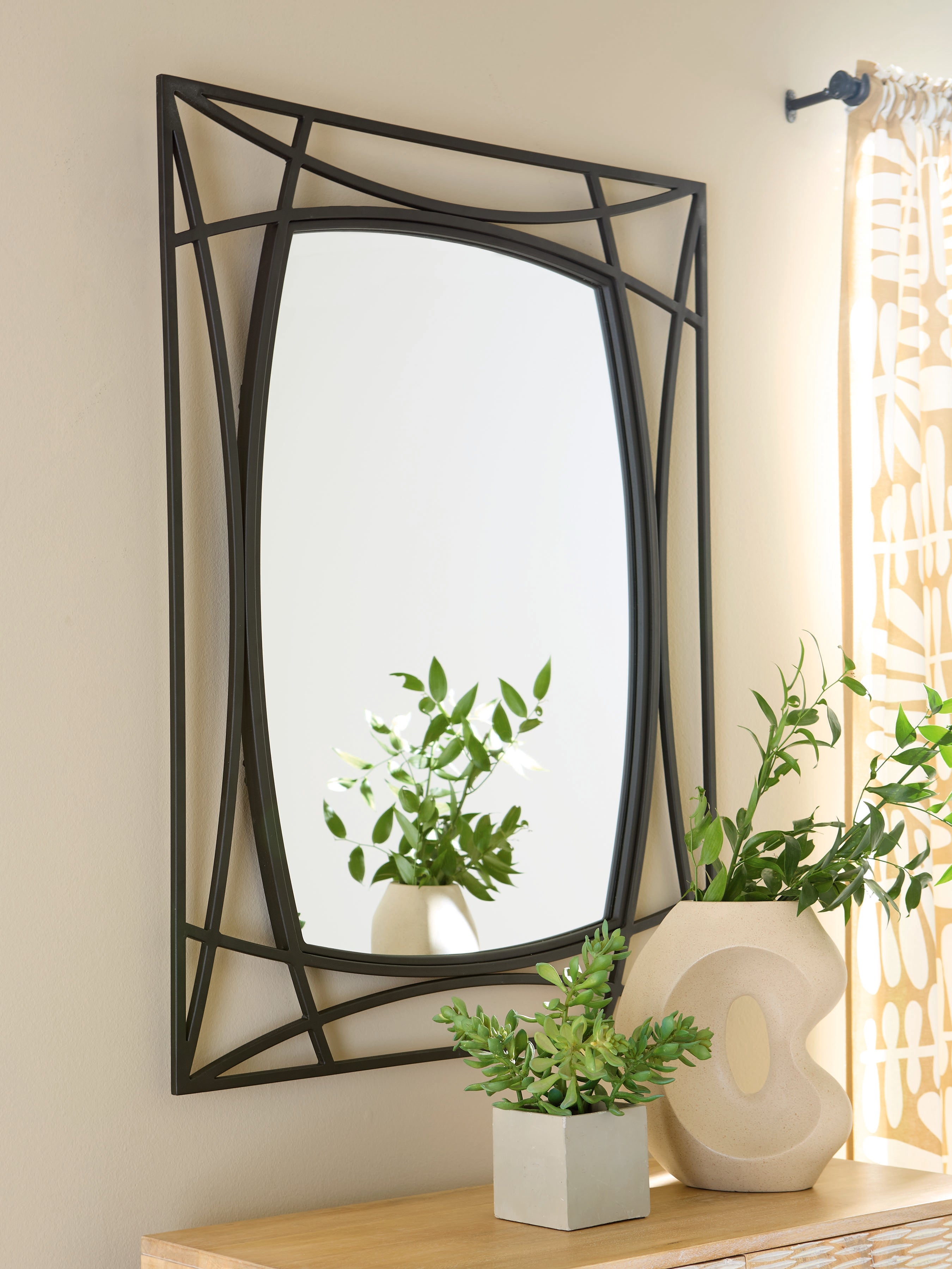 Bay Furniture Gallery - Ashley Furniture - Freenville Mirror - Accent Mirror / Black - A8010408