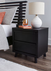 Bay Furniture Gallery - Ashley Furniture - Danziar Bedroom - Full Slat Panel Bed / Black - B1013B19