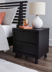 Bay Furniture Gallery - Ashley Furniture - Danziar Bedroom - Full Slat Panel Bed / Black - B1013B19