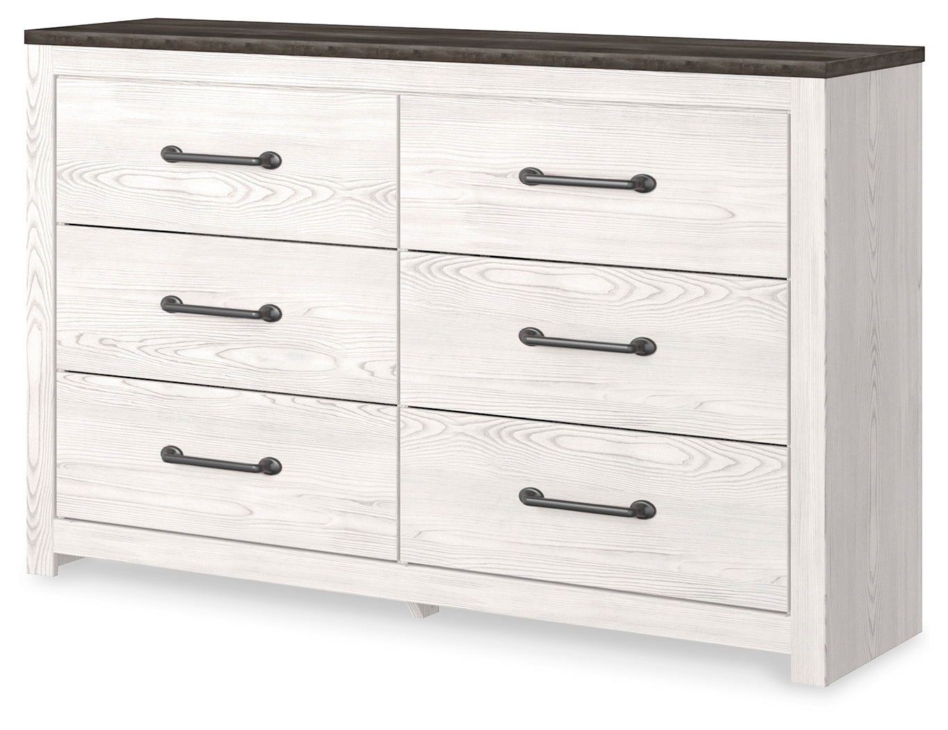 Bay Furniture Gallery - Ashley Furniture - Gerridan Bedroom - Dresser and Mirror / White/Gray - B1190B1