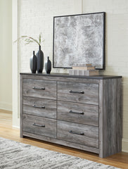 Bay Furniture Gallery - Ashley Furniture - Bronyan Bedroom - Dresser and Mirror / Dark Gray - B1290B1