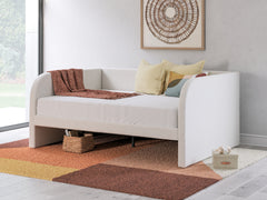 Bay Furniture Gallery - Ashley Furniture - Arloster Bedroom - Twin Upholstered Day Bed / Tan/White - PCB1566B8