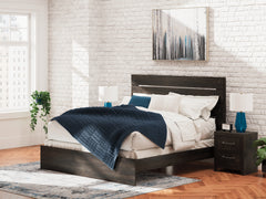 Bay Furniture Gallery - Ashley Furniture - Hollivern Bedroom - Full Panel Bed with Storage / Dark Gray - PCB2108B16