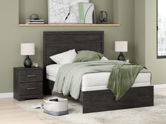 Bay Furniture Gallery - Ashley Furniture - Belachime Bedroom - Twin Panel Bed / Charcoal - B2589B11