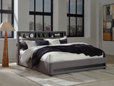 Bay Furniture Gallery - Ashley Furniture - Verishaw Bedroom - California King Upholstered Bed / Gray - PCB2721B22