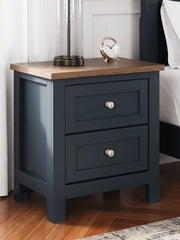 Bay Furniture Gallery - Ashley Furniture - Landocken Bedroom - Twin Panel Bed / Brown/Blue - B414B2