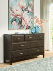Bay Furniture Gallery - Ashley Furniture - Vanmore Bedroom - Full Storage Bed / Dark Brown - B479B4