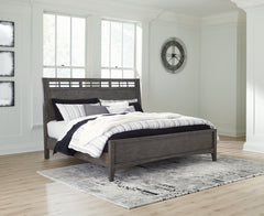 Bay Furniture Gallery - Ashley Furniture - Montillan Bedroom - Five Drawer Chest / Grayish Brown - B651-46
