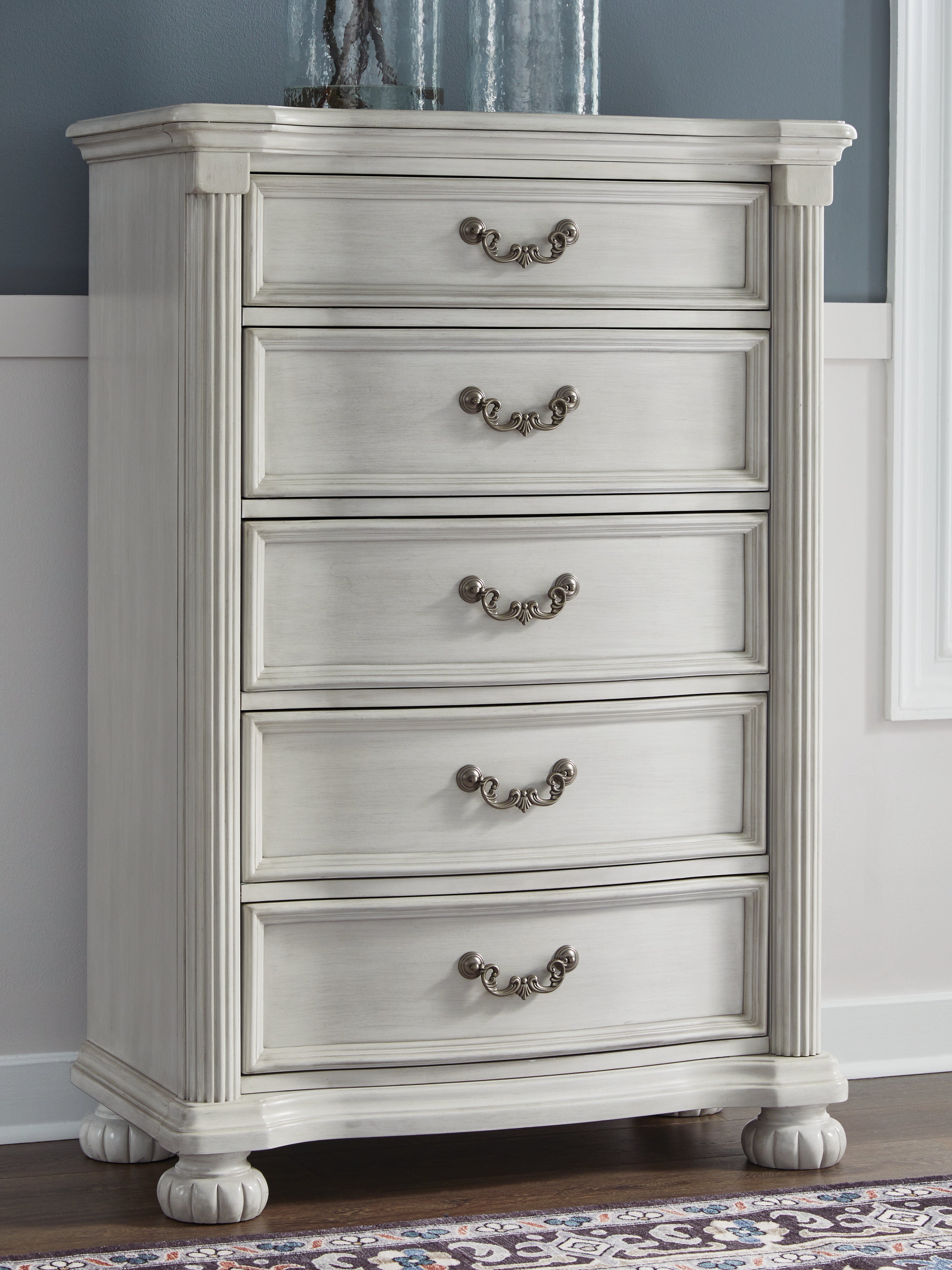 Bay Furniture Gallery - Ashley Furniture - Montelaine Bedroom - Dresser / Antique White - B795-31