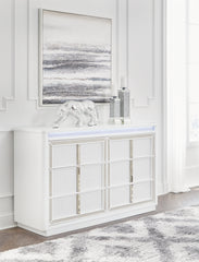 Bay Furniture Gallery - Ashley Furniture - Chalanna Bedroom - Dresser and Mirror / White - B822B1