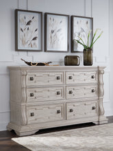 Bay Furniture Gallery - Ashley Furniture - Bruchandi Bedroom - Dresser and Mirror / Antique White - PCB948B1