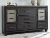 Bay Furniture Gallery - Ashley Furniture - Foyland Bedroom - Two Drawer Night Stand / Black/Brown - B989-92