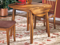 Bay Furniture Gallery - Ashley Furniture - Berringer Dining Room - Round DRM Drop Leaf Table / Rustic Brown - D199-15