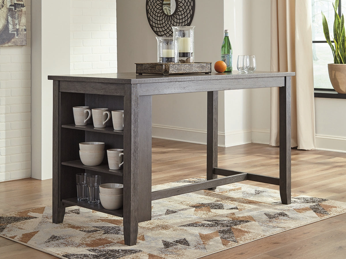 Bay Furniture Gallery - Ashley Furniture - Caitbrook Dining Room - RECT DRM Counter TBL Set(7/CN) / Gray - D388-423