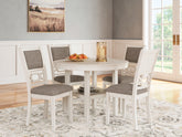 Bay Furniture Gallery - Ashley Furniture - Erinberg Dining Room - DRM Counter Table Set (5/CN) / Antique White - D423-223