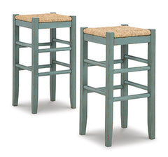 Bay Furniture Gallery - Ashley Furniture - Mirimyn Dining Room - Bar Height Bar Stool (Set of 2) / Teal - D508-330X2
