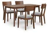 Bay Furniture Gallery - Ashley Furniture - Tameride Dining Table and 4 Chairs (Set of 5) - Dining Room Table Set (5/CN) / Brown - PCD609-225