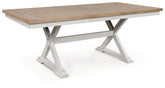 Bay Furniture Gallery - Ashley Furniture - Purlaney Dining Butterfly Extension Table - RECT DRM Butterfly EXT Table / Antique White/Natural - PCD627-35