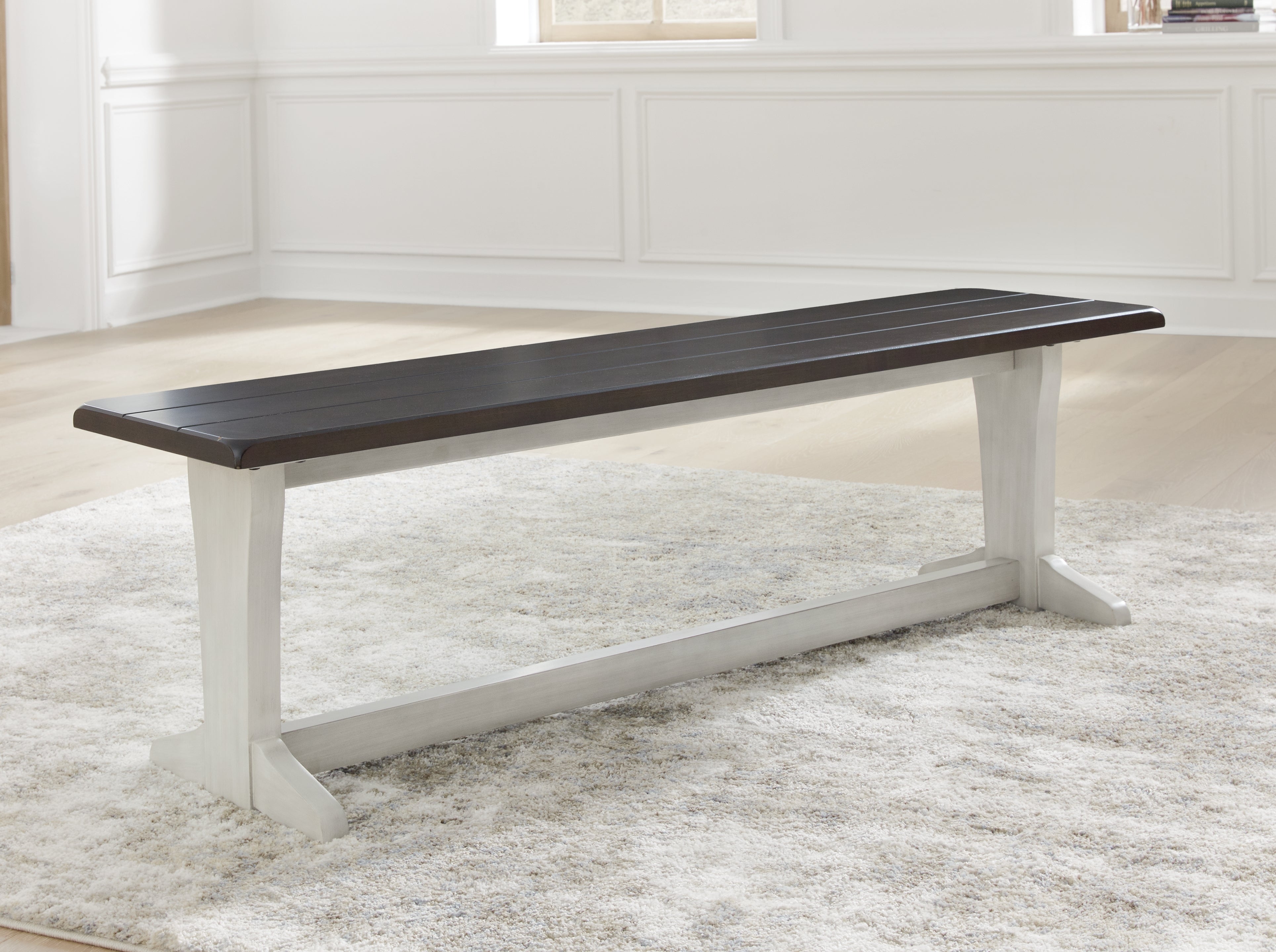 Bay Furniture Gallery - Ashley Furniture - Darborn Dining Room - Dining Table / Gray/Brown / 40"W x 78"D x 30"H - D796D3