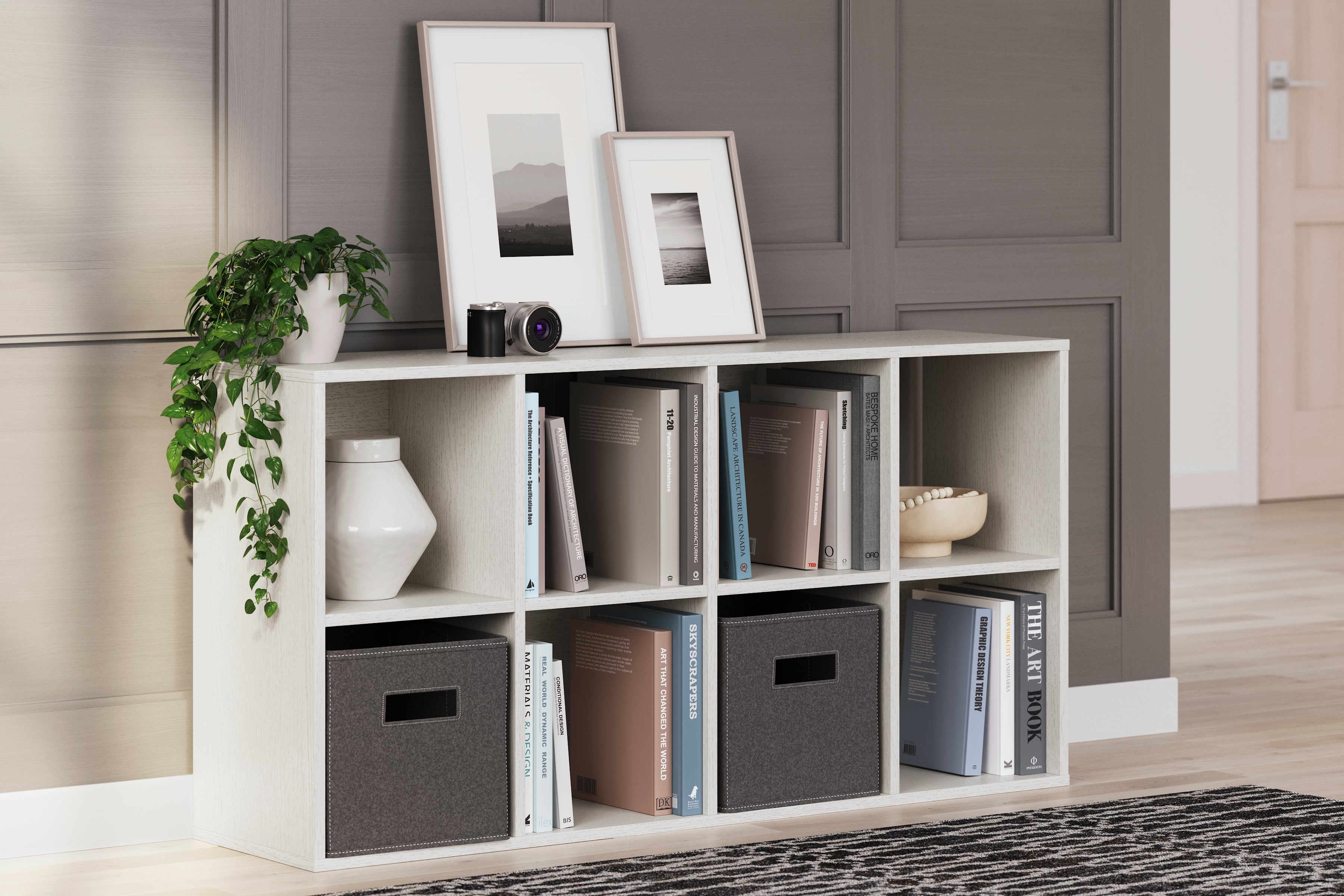 Bay Furniture Gallery - Ashley Furniture - Aprilyn Eight Cube Organizer - Eight Cube Organizer / White - EA1024-4X2
