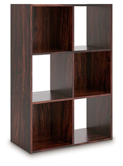Bay Furniture Gallery - Ashley Furniture - Glosmount Six Cube Organizer - Six Cube Organizer / Cherry/Light Brown - EA1055-3X2