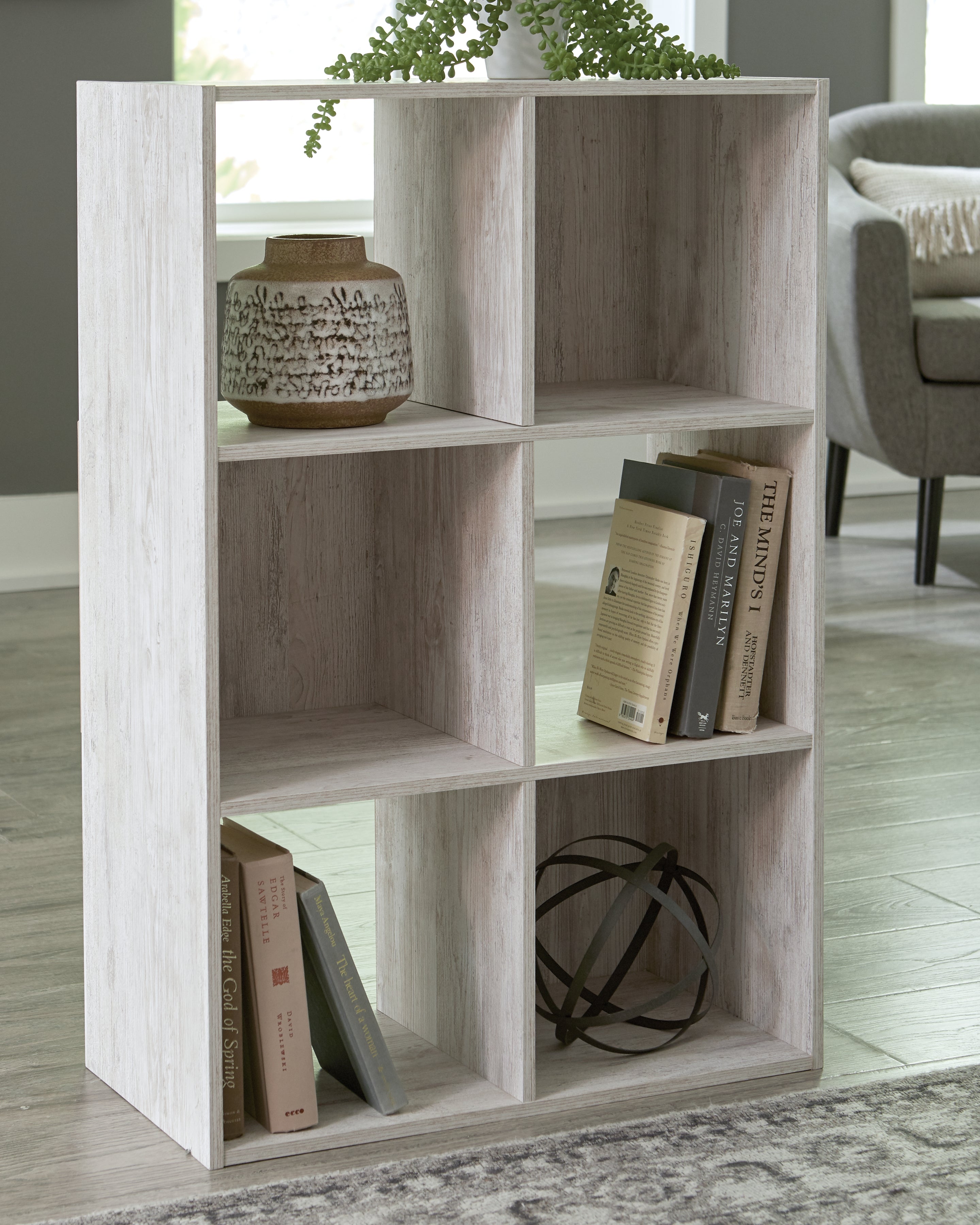 Bay Furniture Gallery - Ashley Furniture - Paxberry Six Cube Organizer - Six Cube Organizer / Whitewash - EA1811-3X2
