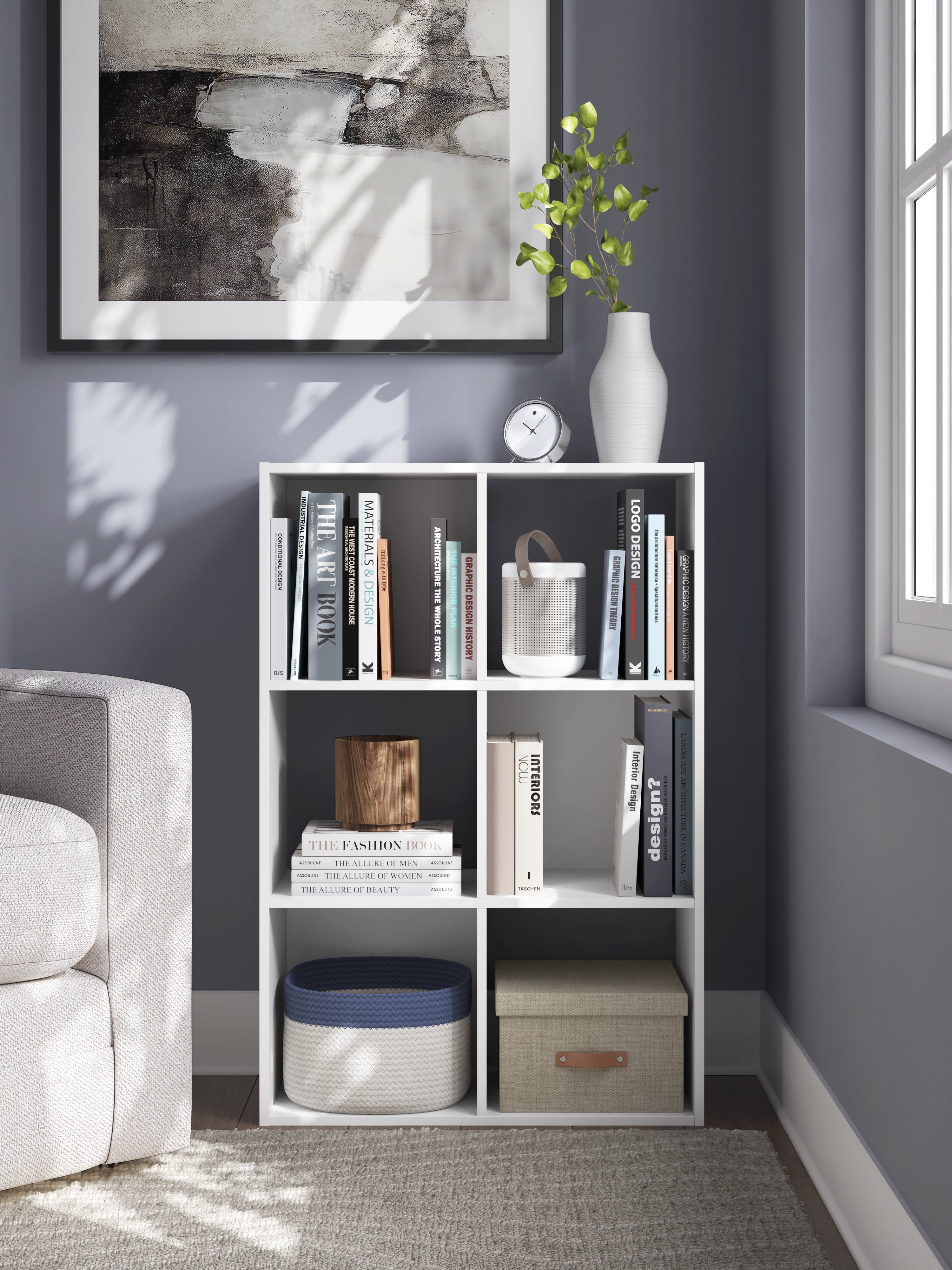 Bay Furniture Gallery - Ashley Furniture - Onita Six Cube Organizer - Six Cube Organizer / White - EA9630-3X2