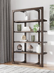 Bay Furniture Gallery - Ashley Furniture - Breckington Bookcase - Bookcase / Dark Brown - H556-70