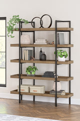 Bay Furniture Gallery - Ashley Furniture - Montia Bookcase - Bookcase / Light Brown - H632-70