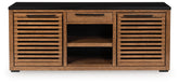 Bay Furniture Gallery - Ashley Furniture - Kallari Bookcase - Credenza / Warm Brown/Black - H737-60