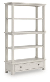 Bay Furniture Gallery - Ashley Furniture - Robbinsdale Bookcase - Bookcase / Antique White - H742-70