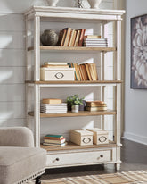 Bay Furniture Gallery - Ashley Furniture - Realyn Bookcase - Bookcase / Brown/White - H743-70