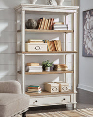 Bay Furniture Gallery - Ashley Furniture - Realyn Bookcase - Bookcase / Brown/White - H743-70