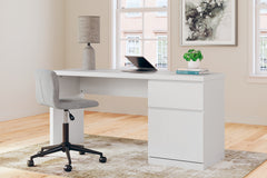 Bay Furniture Gallery - Ashley Furniture - Onita Office Desk - Home Office Desk / White - H9630-134